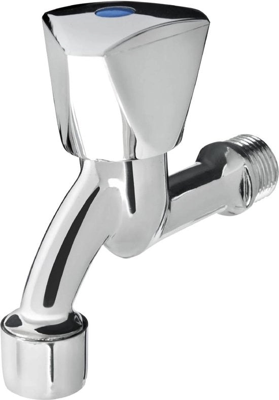 Valvola di scarico 1/2" AG maniglia di apertura facile - rubinetto per acqua fredda - connessione esterna - finitura cromata su rame 190534