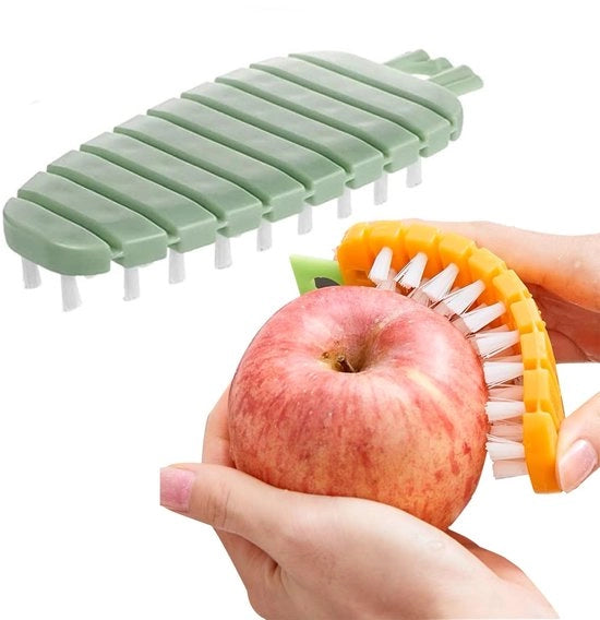 Spazzola per verdure con disegno flessibile - Spazzola per pulizia - Spazzola per lavastoviglie - Accessori da cucina - Sostenibile - Sicura da utilizzare