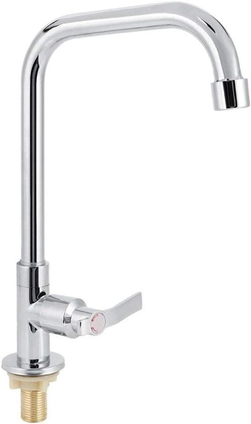 Accessorio per cucina - Maniglia verticale per rubinetto singolo - Mixer per rubinetto - G1/2in - Adatto per uso domestico - Finitura argentata