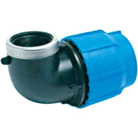 GOMITO A 90  ° CON DERIVAZIONE FEMMINA  EE ? 25x3/4 - UNIDELTA