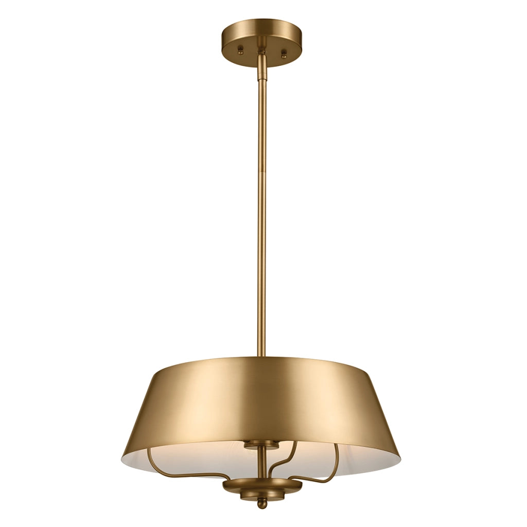 Sospensione Luella Kichler ottone Ø41cm 3xE14 regolabile