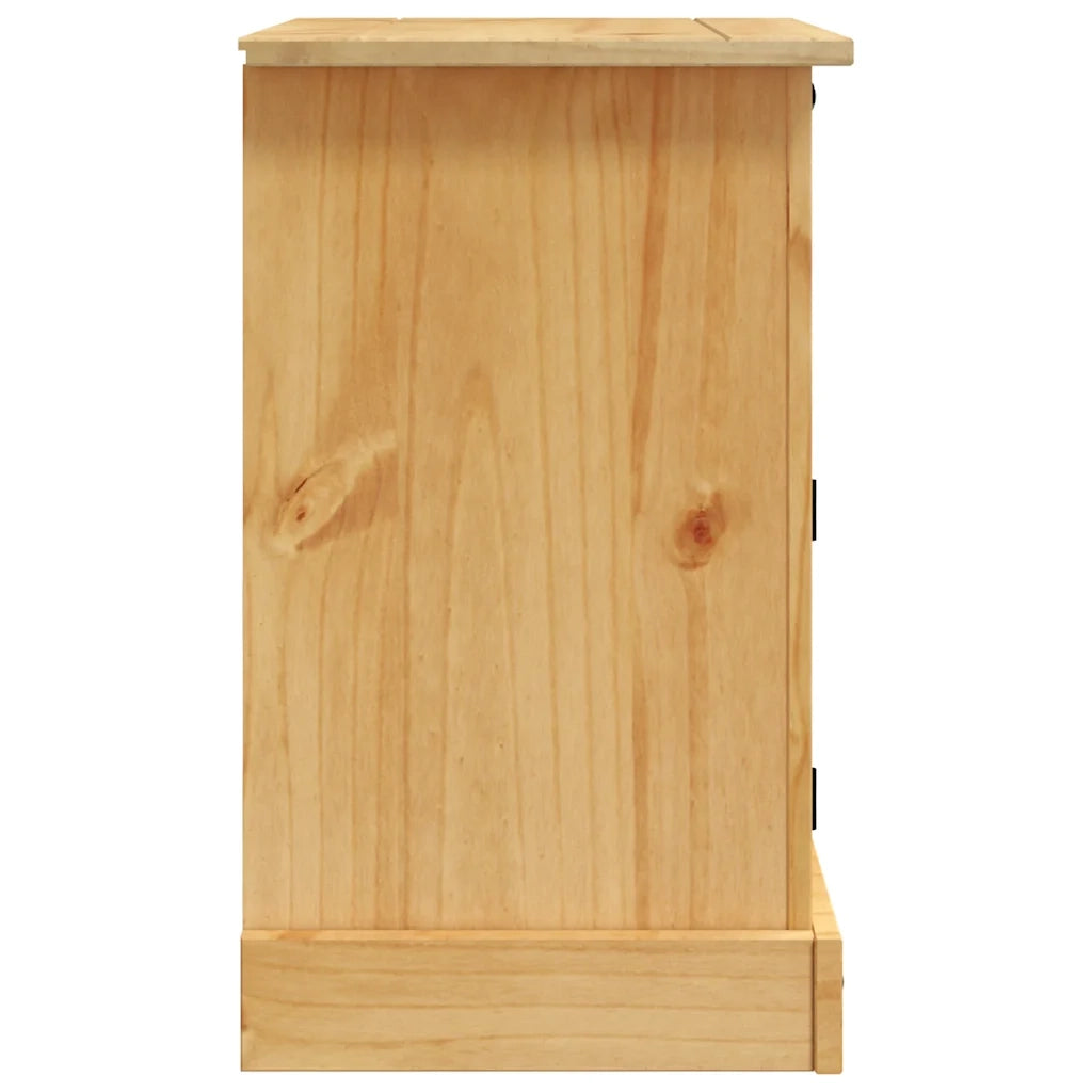 Comodino | Armadio da Notte | Mobiletto da notte in Legno di Pino Messicano Corona Range 53x39x66 cm