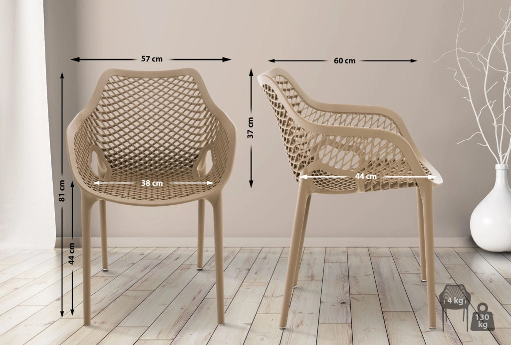 Sedia impilabile XL Air fango