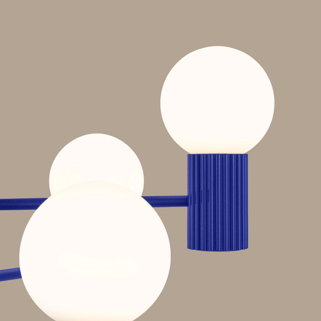 Lampadario moderno SFERA ultramarina 6 luci G9 sfere