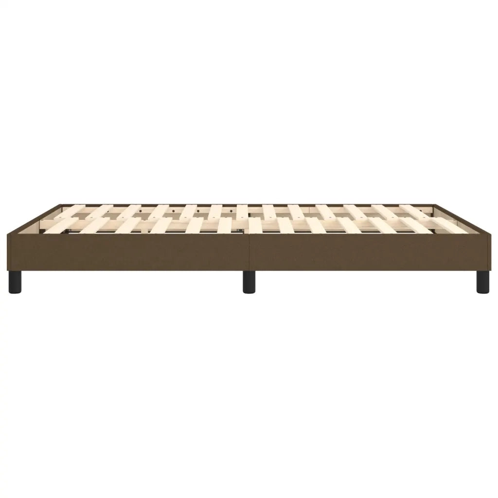 Struttura Letto a Rete a Molle Marrone Scuro 140x190 cm Tessuto 3120511