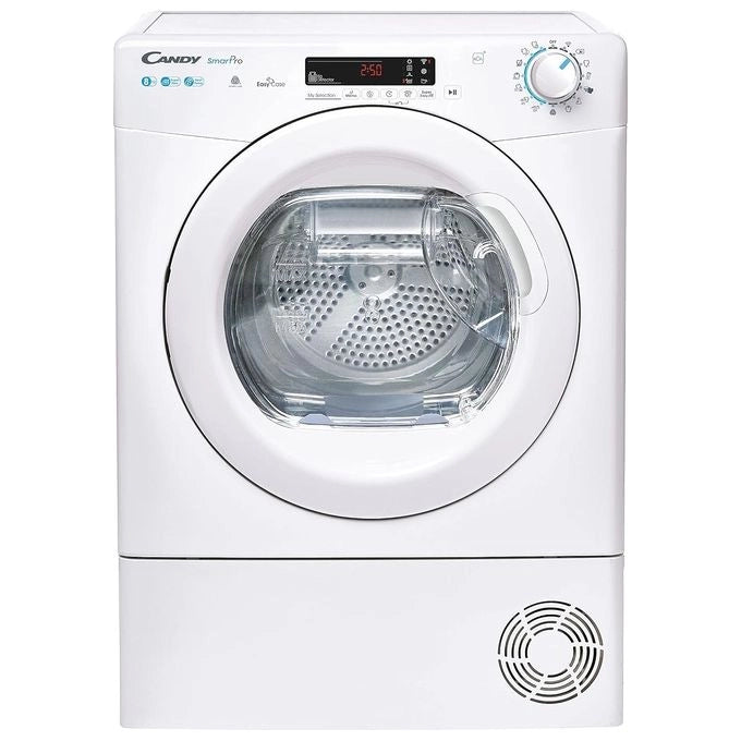 Candy Smart Pro CSOE H8A2DE-S Asciugatrice a pompa di calore 8kg  classe A++ programma cicli rapidi, EasyCase programma lana controllo remoto 596x607x850