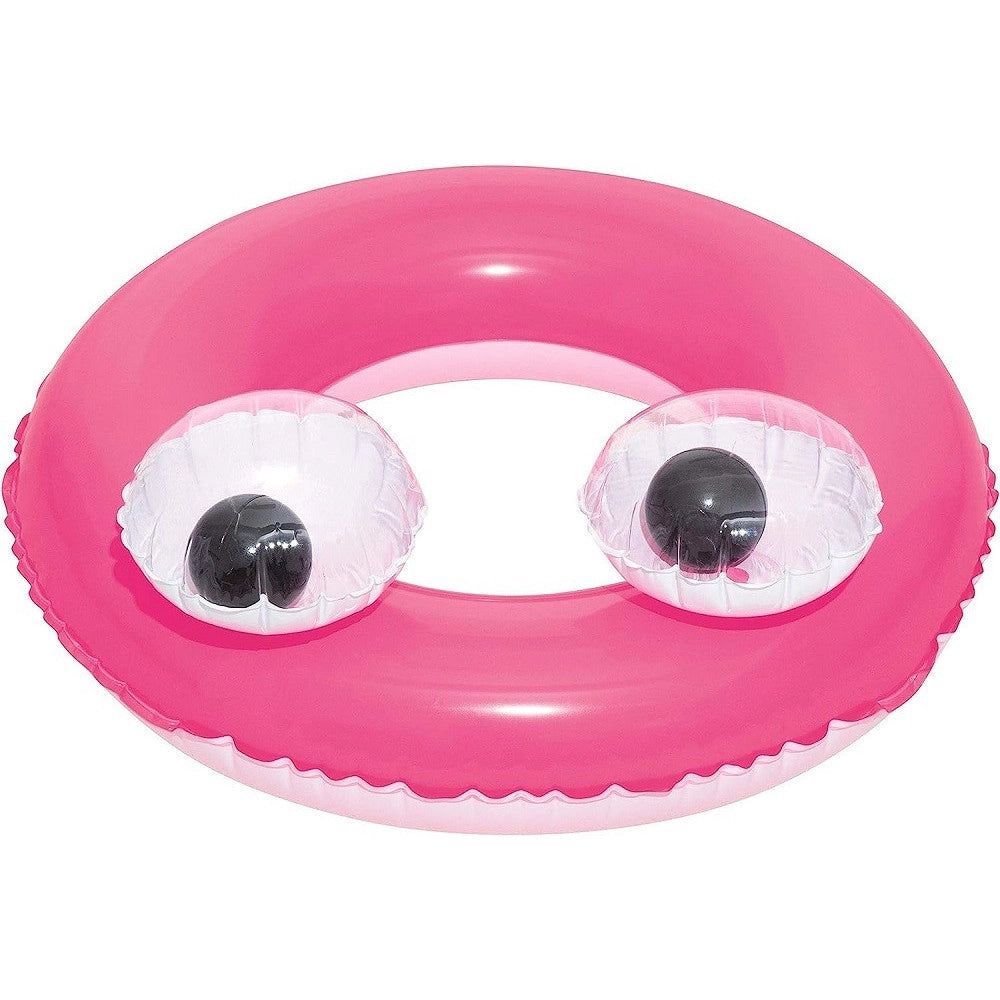 Trade Shop - Ciambella Salvagente Gonfiabile Bambini 3-6anni Occhi Mobili 61cm 3 Colori 36114 -