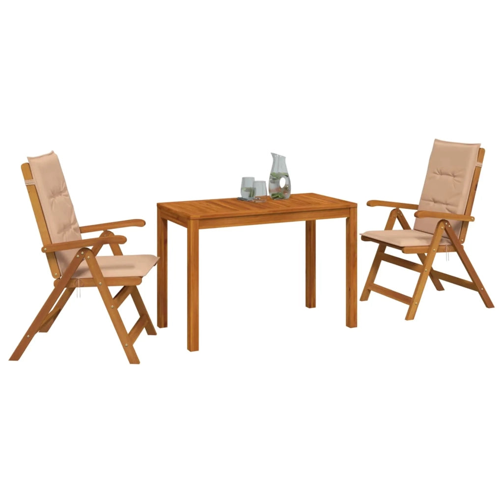 Set da pranzo da giardino 3 pezzi 3 pz Naturale 3434604