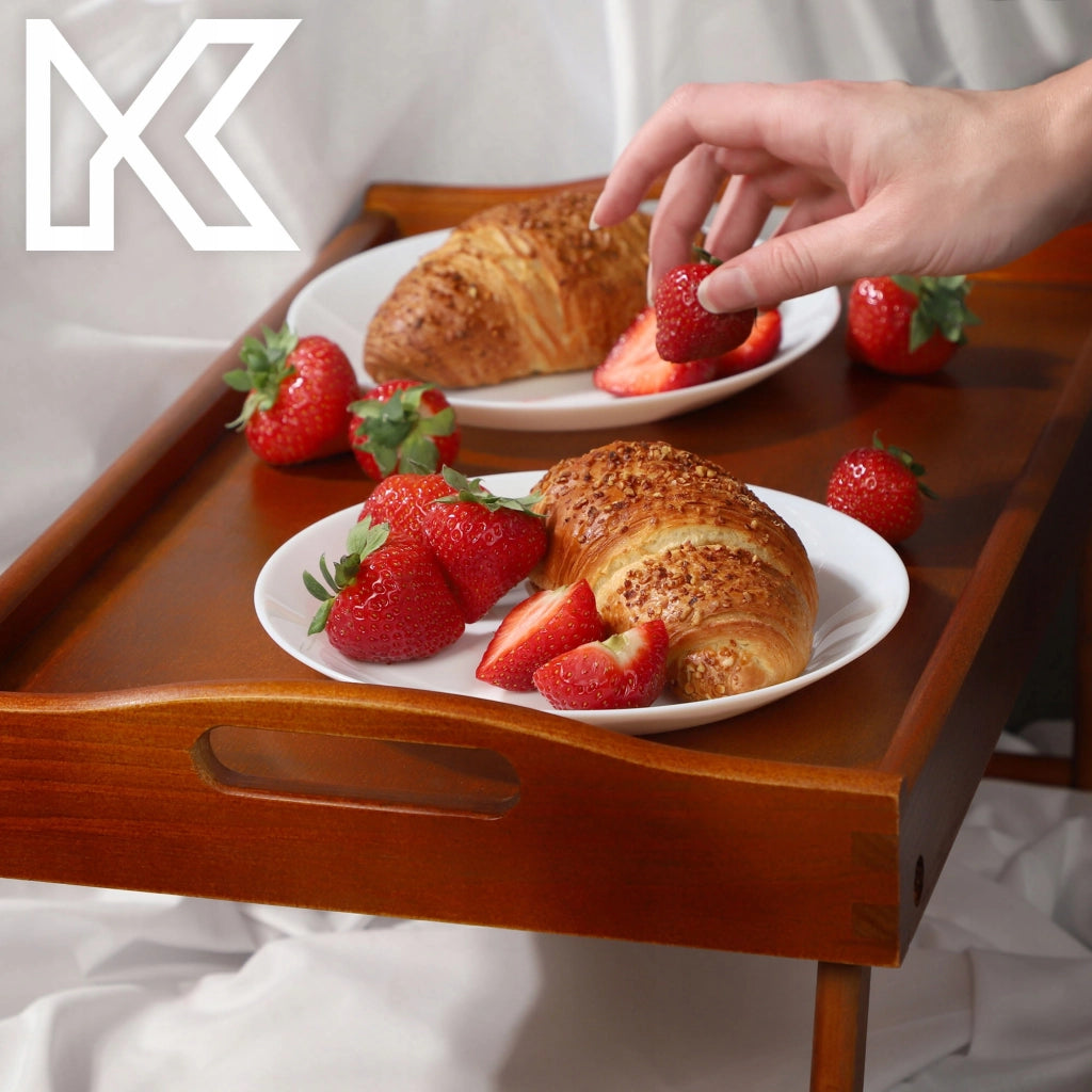 Tavolino da colazione pieghevole in legno KADAX per laptop da letto, vassoio regalo