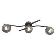Plafoniera moderna nera grafite sfere 3xE14 Opus Emibig