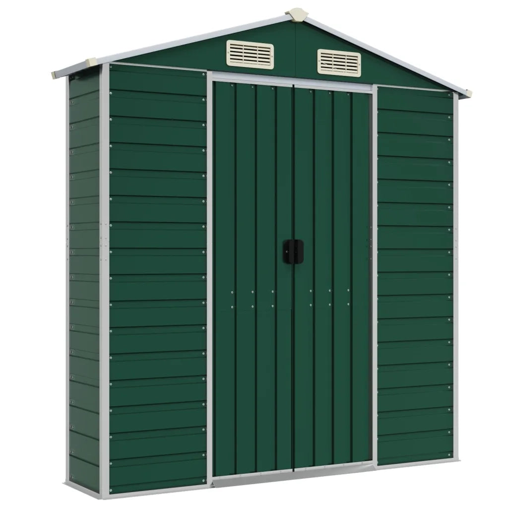 Casetta da giardino verde 191x215x198 cm in acciaio zincato 3188232