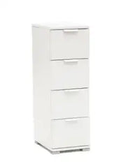 Cassettiera 4 cassetti bianco già montato L27 H85 P38
