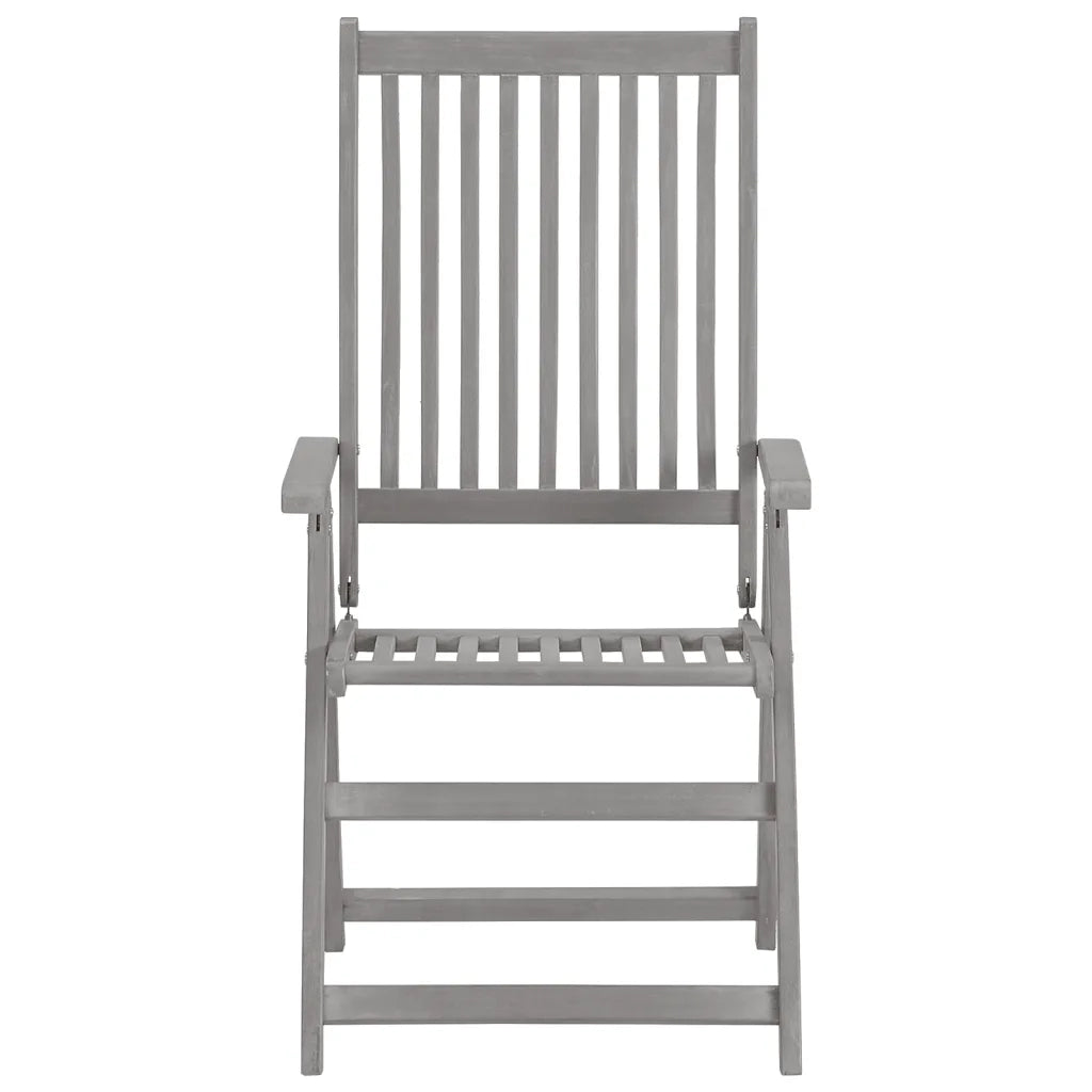 Sedie da Giardino Reclinabili 4 pz con Cuscini Massello Acacia 3065378