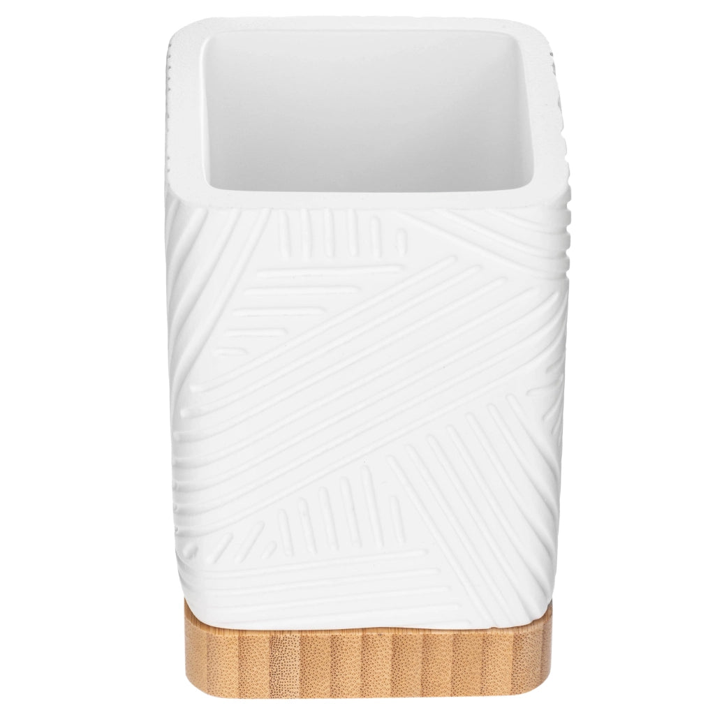 Set da bagno KADAX 3 in 1: dispenser di sapone, tazza da bagno, scopino per WC