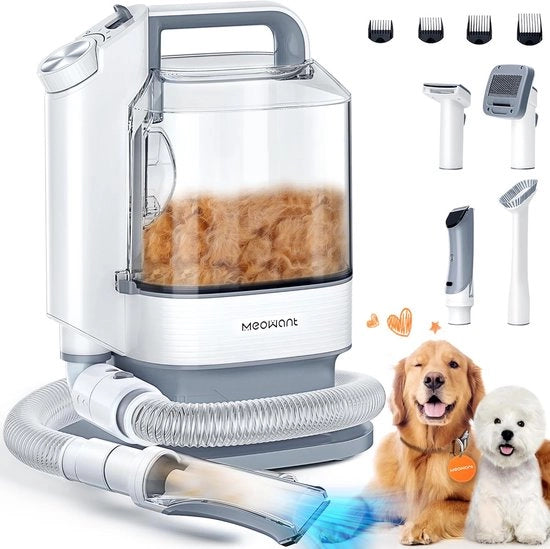 Tondeuse per cani con aspiratore capelli per cani da 32 litri - Potente trazione aspirante - Strumenti di cura e pulizia
