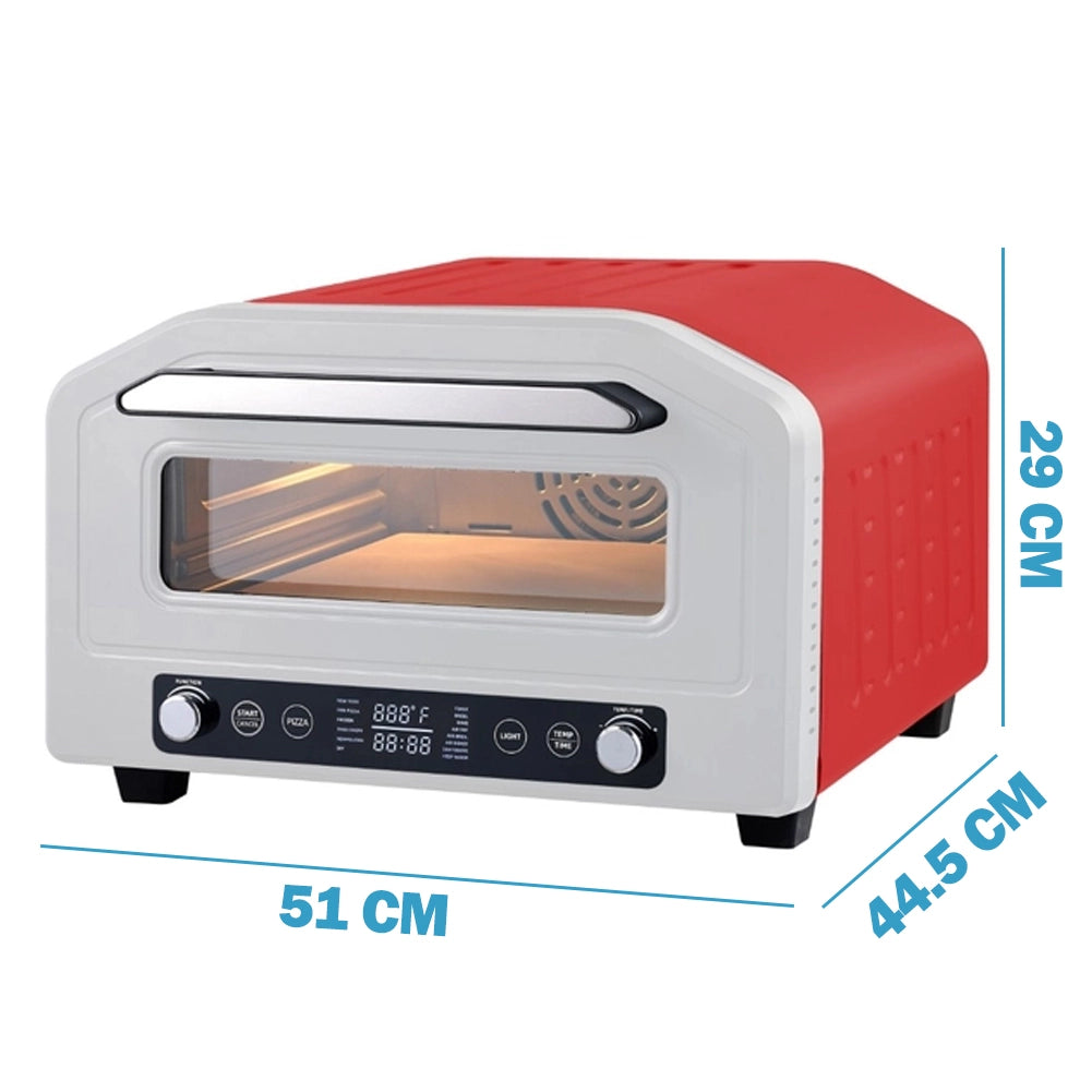 Forno Pizza Multifunzione con Pietra Refrattaria e Griglia Funzione Grill 1700W