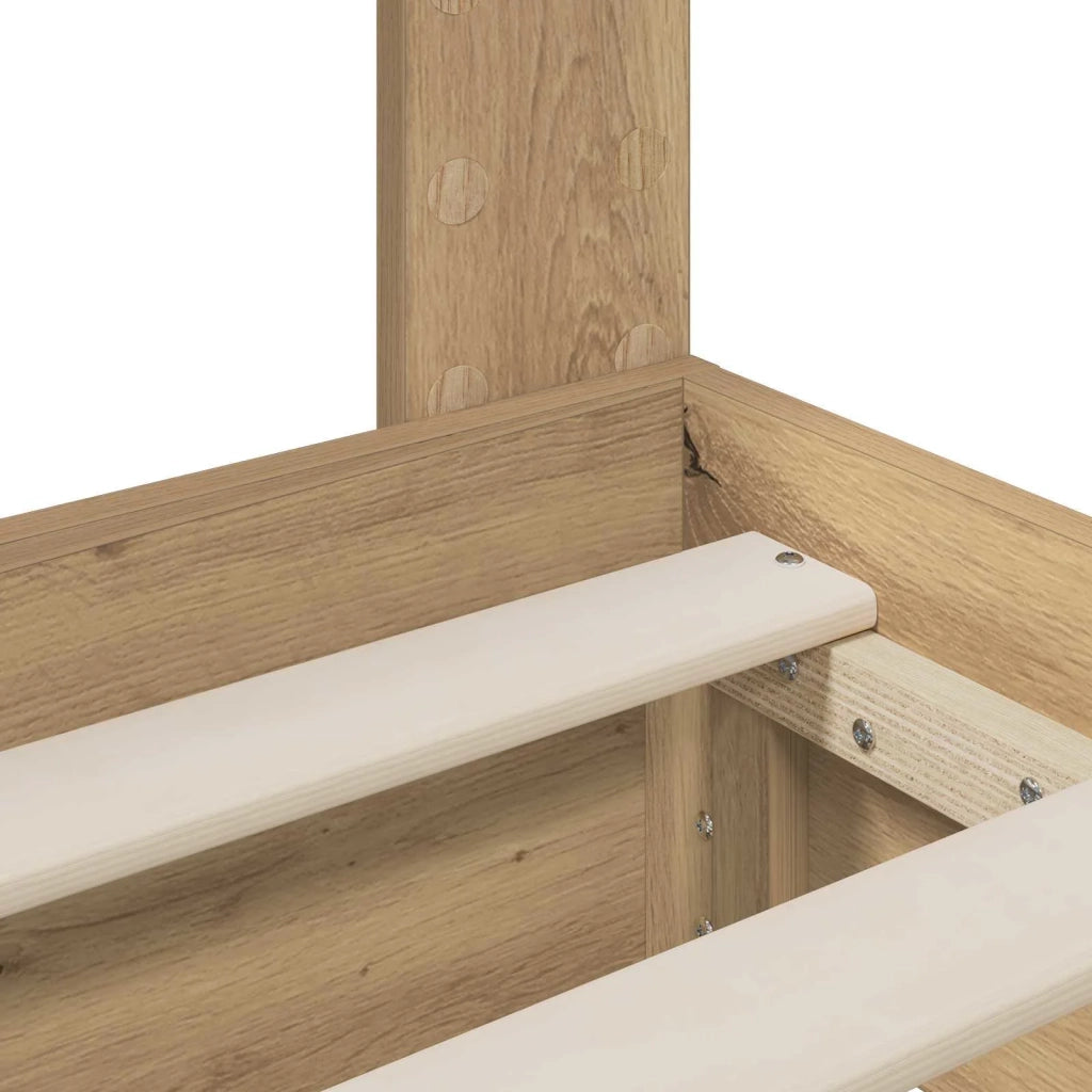 Bed Frame with Storage and Headboard Artisan Oak 180 x 200 cm 3445828