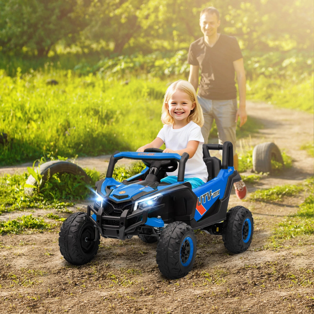 Casetta UTV Elettrica per Bambini ¨C Zephmum ¨C Blu, 12V, Telecomando 2.4G