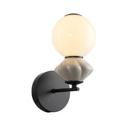 Applique Art Deco ceramica nero/grigio LED 5W Italux