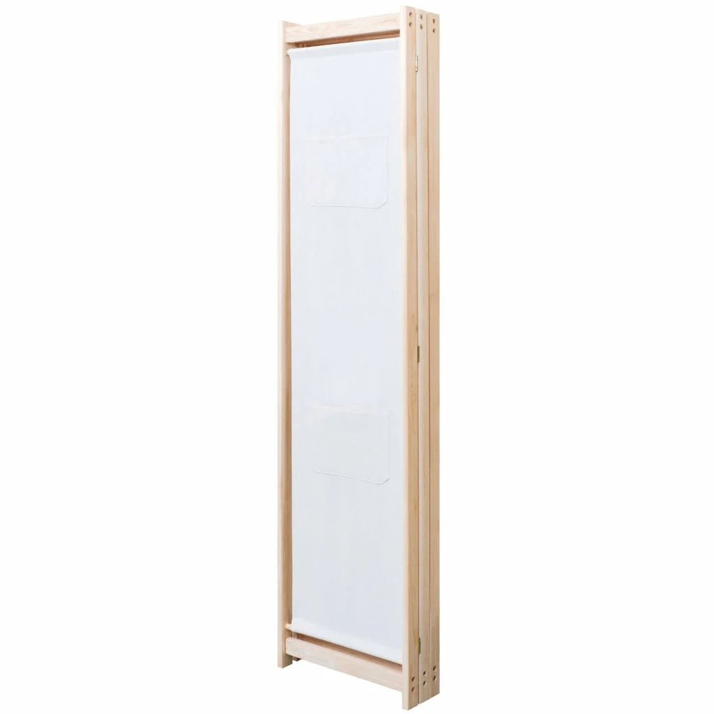 Paravento divisorio divisorio mobile decorativo 3 pannelli crema 120x4 cm tessuto 0802095
