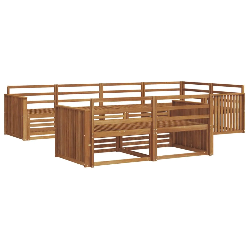 Set di divani da esterno 7 pcs Naturale
