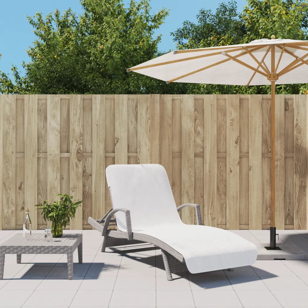 Asciugamani da Spiaggia 2 pz Bianchi 75x200 cm Tessuto 400 GSM CFW9412843
