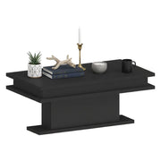 Tavolino da salotto Iside, Tavolino soggiorno, Mobile portaoggetti basso, Tavolino da caffÒ¨, 100x55h42 cm, Antracite