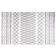 Tappeto del soggiorno | Tappeto Lavabile Nero e Bianco 120x170 cm