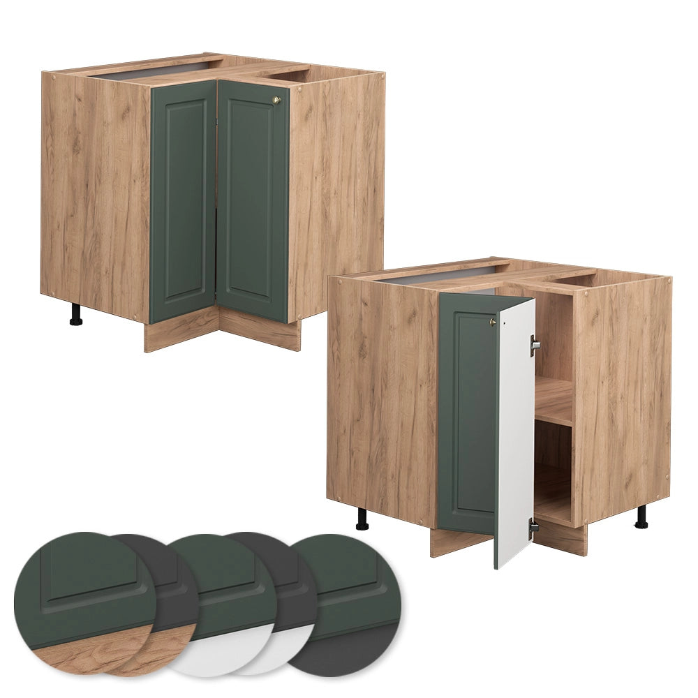 Vicco Mobile ad angolo cucina Verde-oro Country House 80.5 cm , PL Marmo