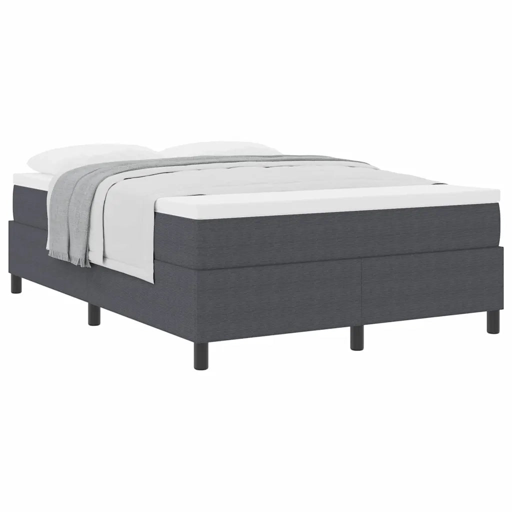 Letto a molle Grigio Scuro e Bianco 140 x 200 cm 3337468