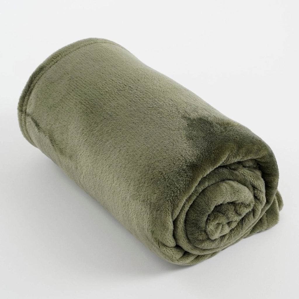 Plaid in pile Famke verde scuro  180x130 cm