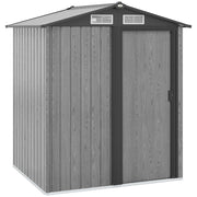 Casetta da Giardino in Acciaio ¨C Zephmum ¨C Grigio 152x132x188 cm