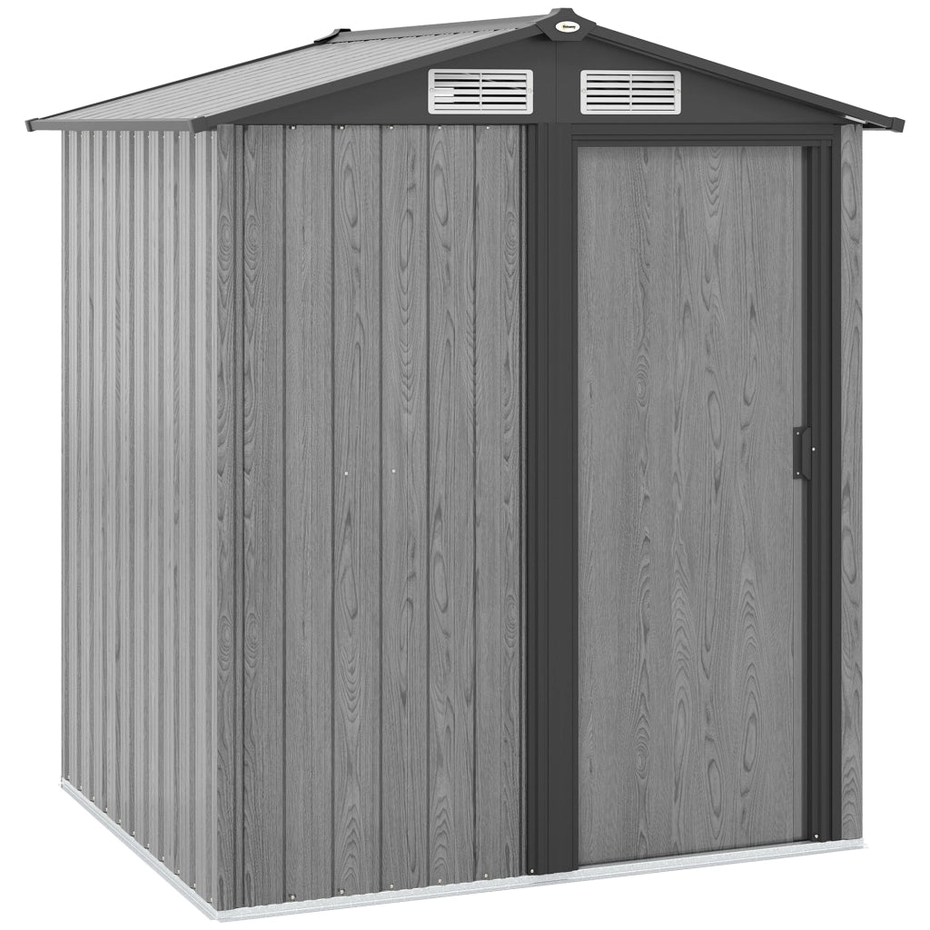 Casetta da Giardino in Acciaio ¨C Zephmum ¨C Grigio 152x132x188 cm