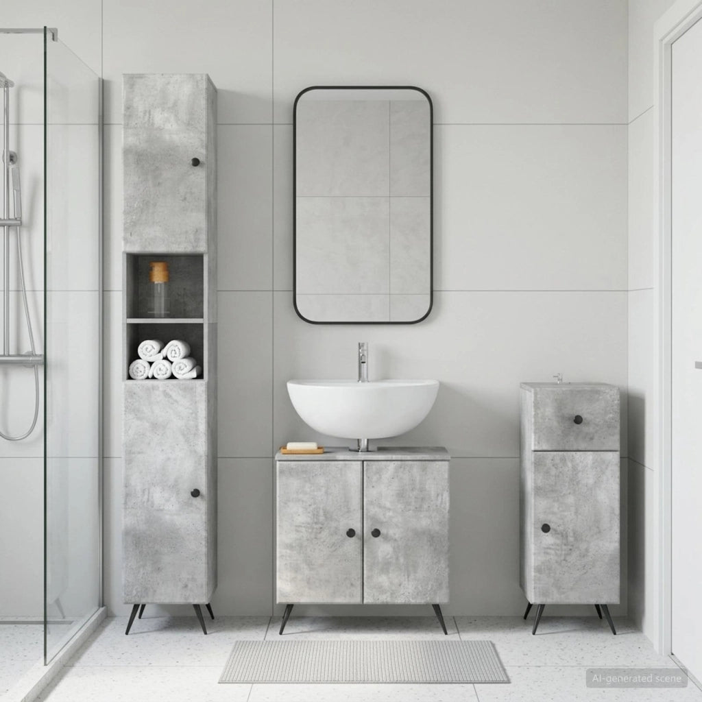 Set di armadietti da bagno in 3 pezzi BREDA 3417885