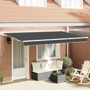 vidaXL Tenda Retrattile Antracite 400 x 200 cm Poliestere e Alluminio