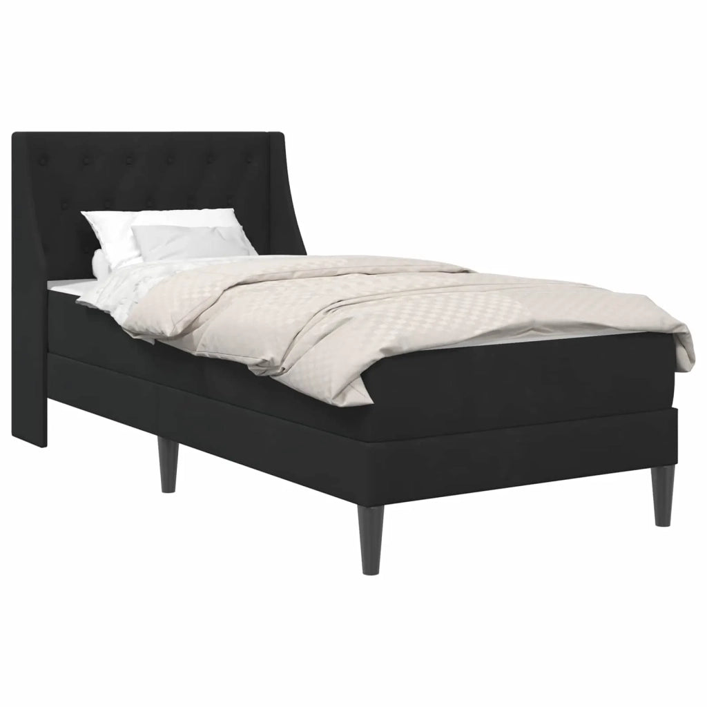 Struttura letto con materasso Nero 100 x 200 cm Velluto 3414781
