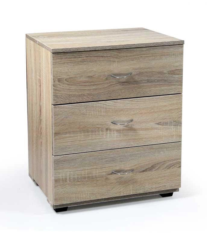 GAIA CASSETTIERA A 3 CASSETTI 50 X 40 X 64 CM IN COLORE ROVERE