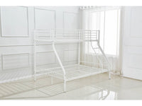Letto a castello "LEO" - Bianco - Metallo