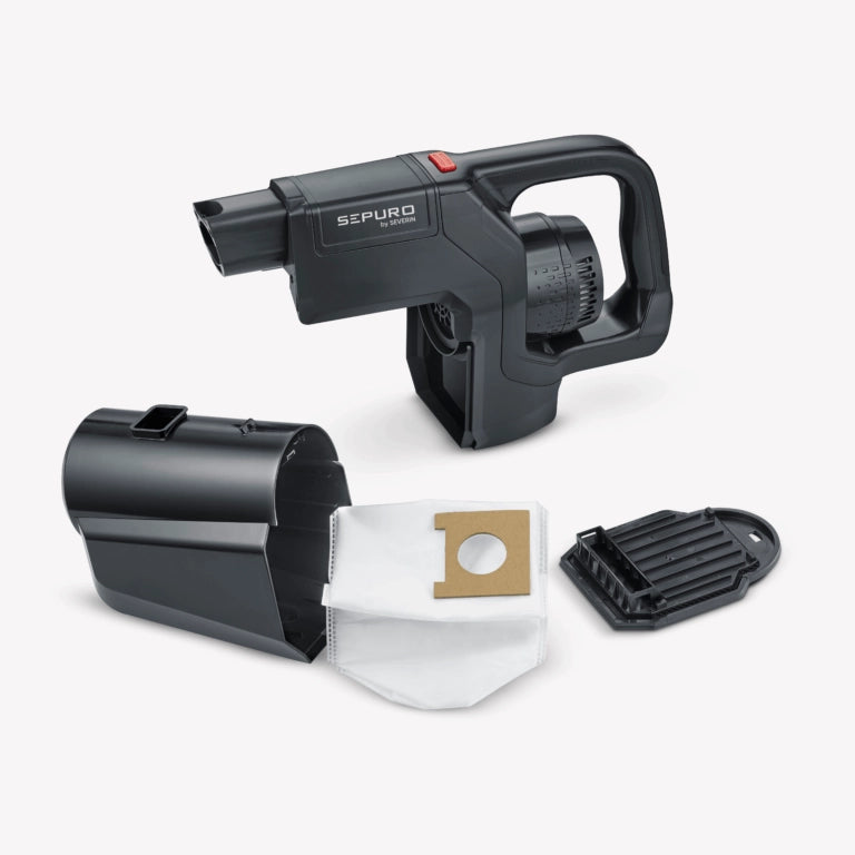 Severin sepuro pro aspirapolvere senza fili hv 7187, aspirapolvere con batteria ricaricabile a lunga durata per pulizia completa, aspirapolvere con sacco raccoglipolvere innovativo