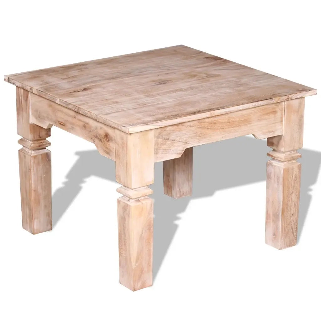 Tavolino da Salotto-Tavolino da soggiorno-Tavolo in Legno Massello di Acacia 60x60x45 cm