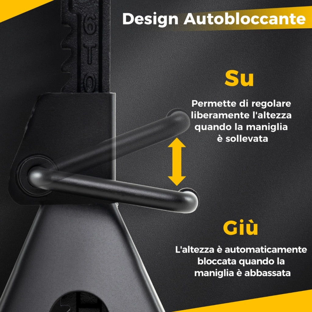 Cavalletti per sollevamento auto in metallo pesante, Cavalletti di supporto 6 ton Nero-Accessori per veicoli