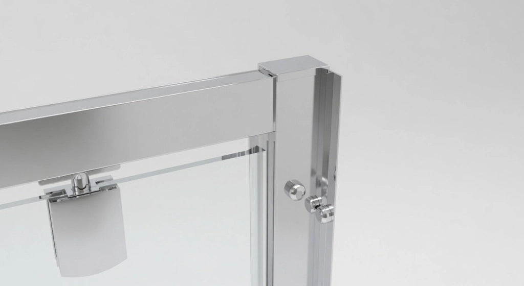 Box doccia nicchia 80 cm porta due battenti H195 cm GINA Cromato