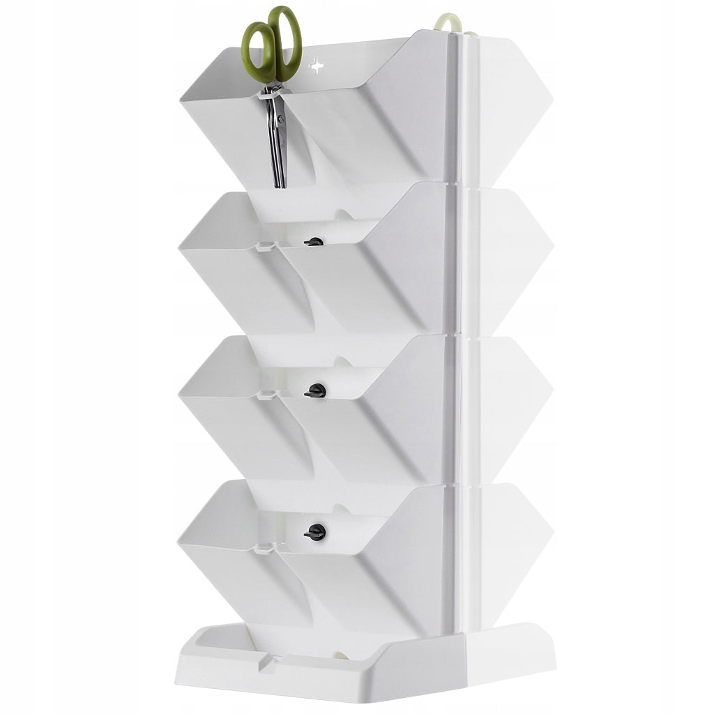 KADAX Vaso da fiori verticale a cascata a 4 moduli con supporto