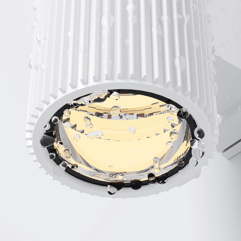 Lampada Da Parete Moderna Da Esterno Metallo Bianco Luce2E27 60W Ip54