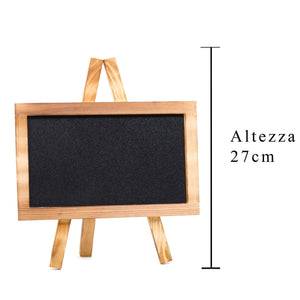 Set 2 Lavagnette da Tavolo in Legno Altezza 27 cm