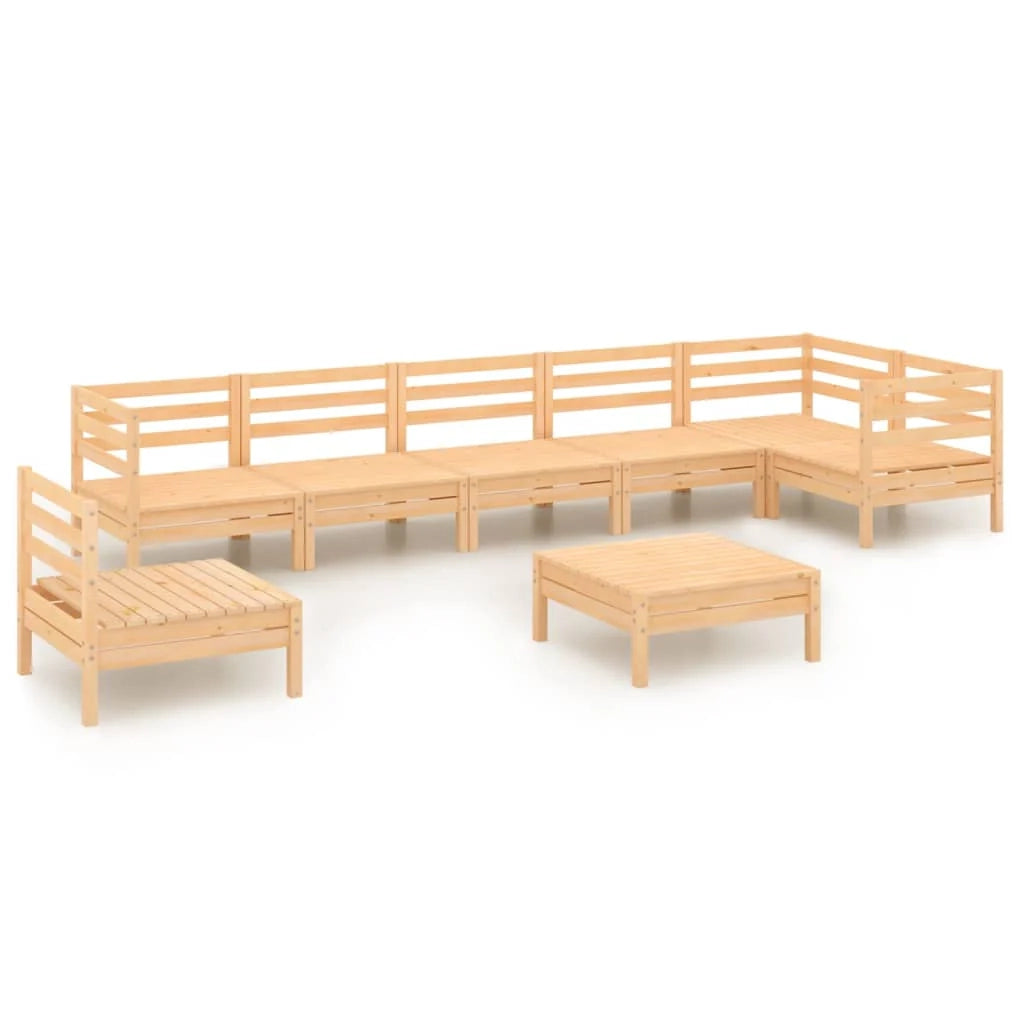 Set di mobili da giardino mobili da esterno 8 pezzi legno di pino massiccio 02_0017823