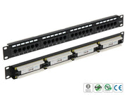 PP-24 Patch Panel 24 Porte RJ45 UTP CAT6 Rack 19" 1U Dual IDC Krone