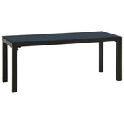 Panca da giardino arredo da esterno per patio terrazza 110 cm acciaio e WPC nero 02_0011164