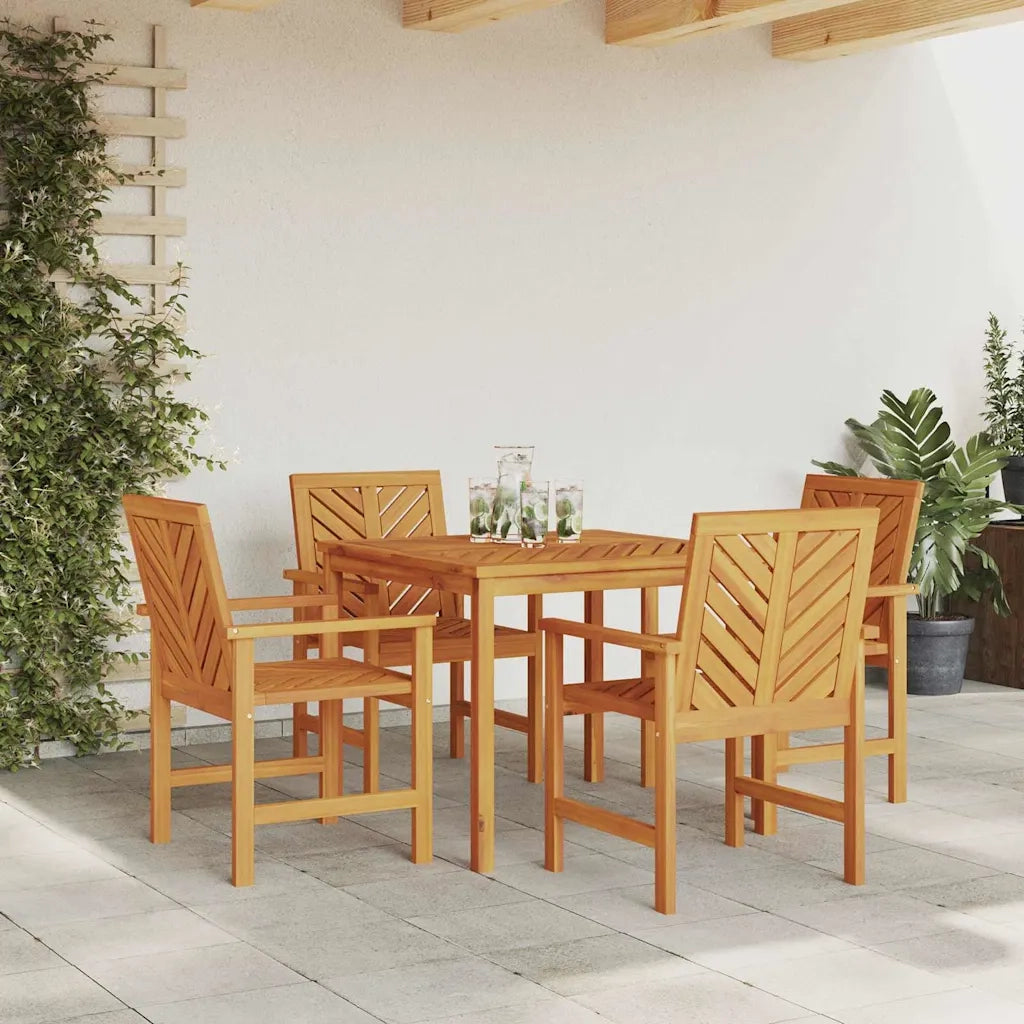 Set da Pranzo per Giardino 5 pcs Marrone 3154105