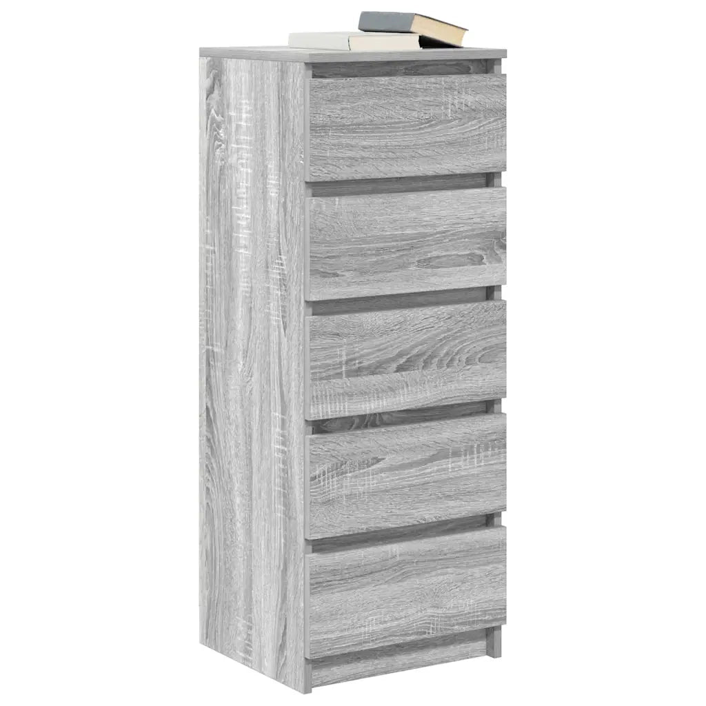 Credenza con Cassetti Grigio Sonoma 37,5x35x99 cm in Truciolato